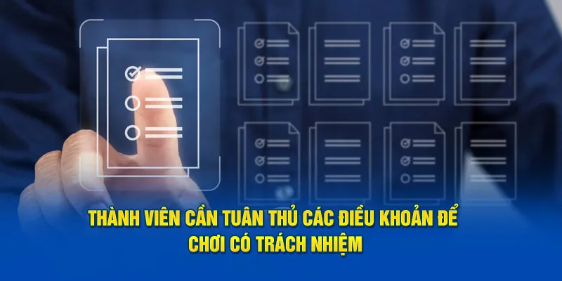 Thành viên cần tuân thủ các điều khoản được nhà cái đưa ra 